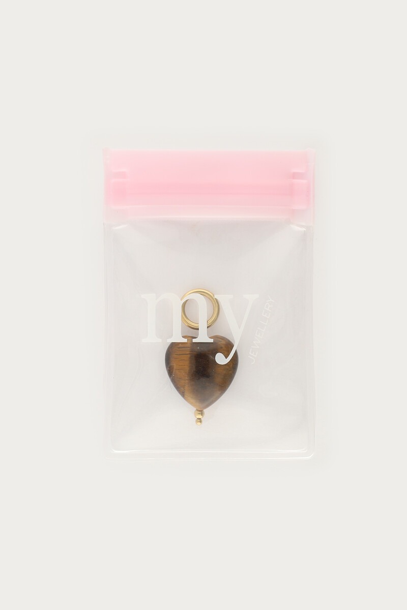 Sunrocks charm with brown heart | My Jewellery