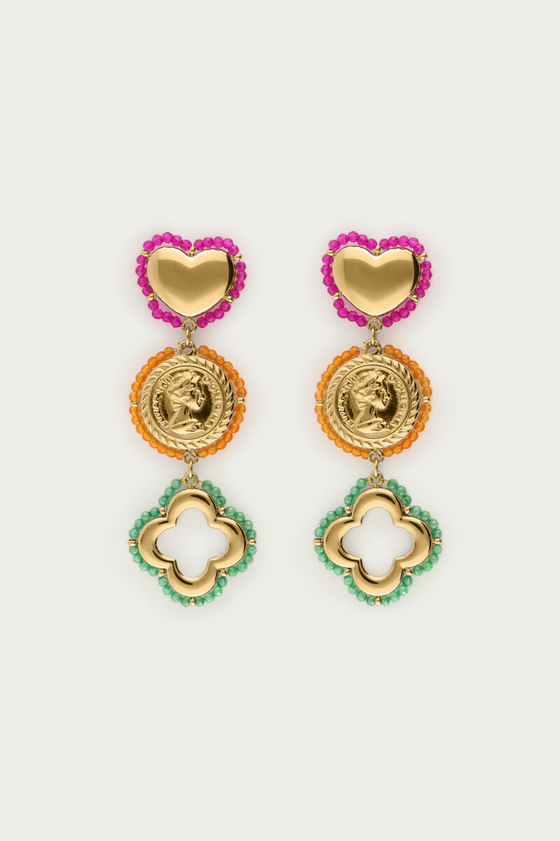 Sunrocks earrings with charms and beads