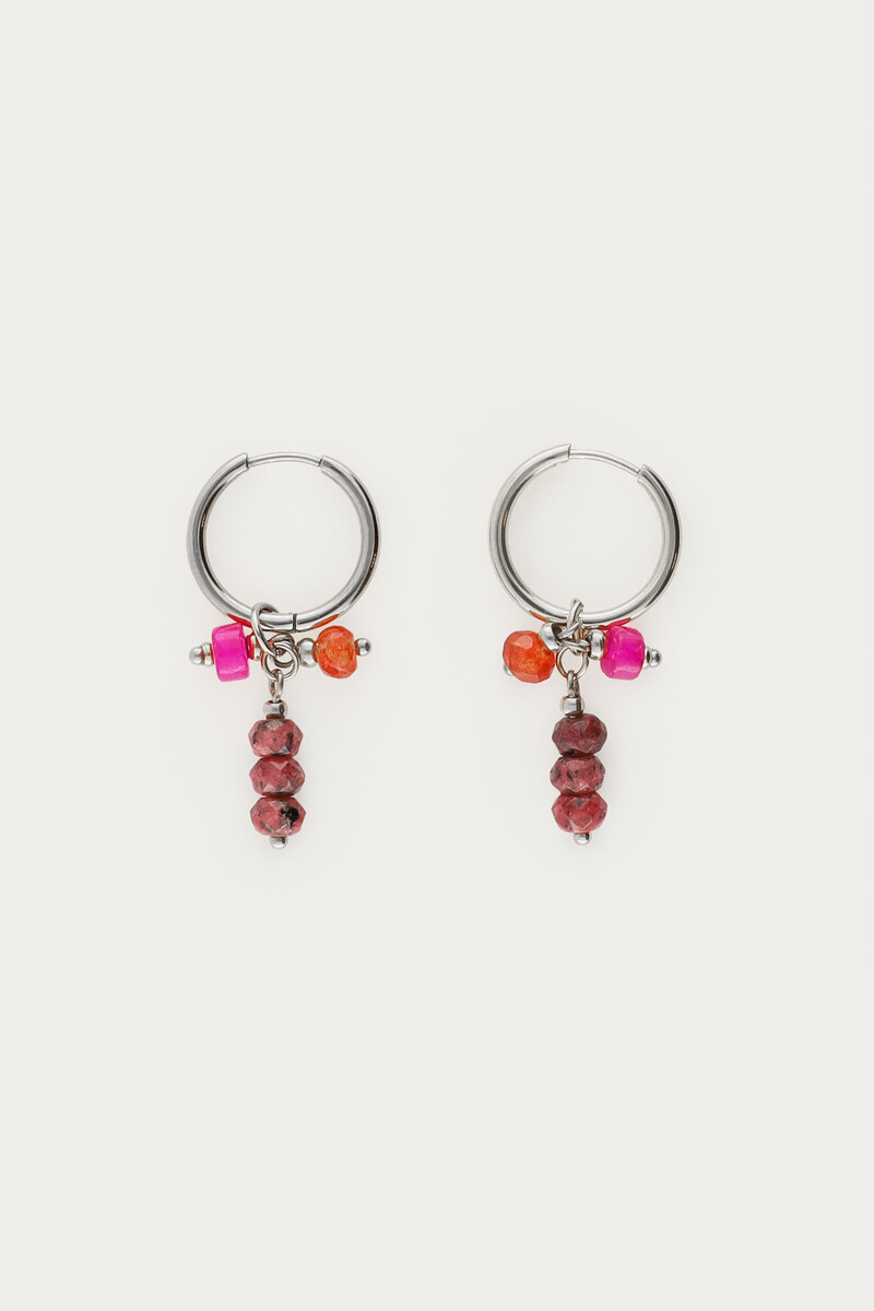 Sunrocks earrings with purple & orange stones | My Jewellery