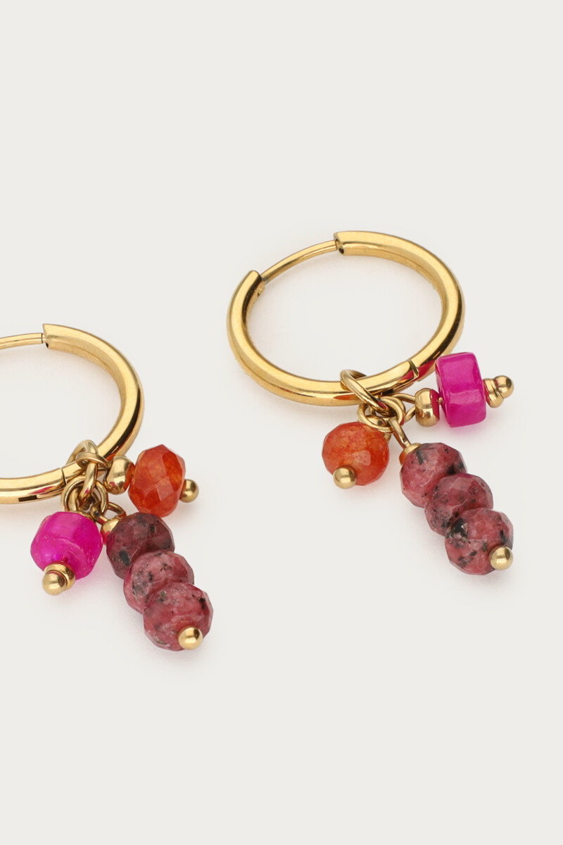 Sunrocks earrings with purple & orange stones | My Jewellery