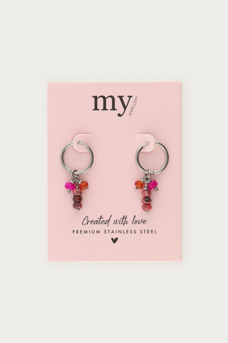 Sunrocks earrings with purple & orange stones | My Jewellery