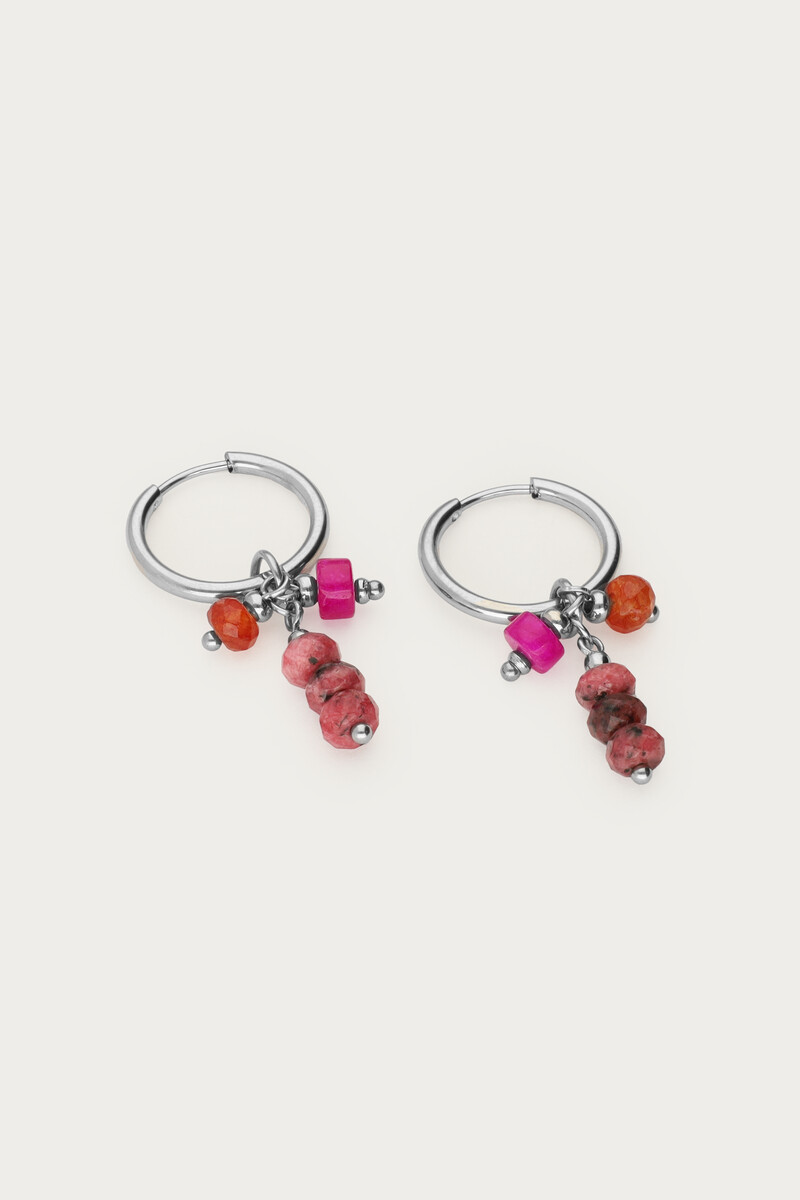 Sunrocks earrings with purple & orange stones | My Jewellery