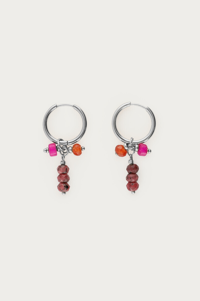 Sunrocks earrings with purple & orange stones | My Jewellery