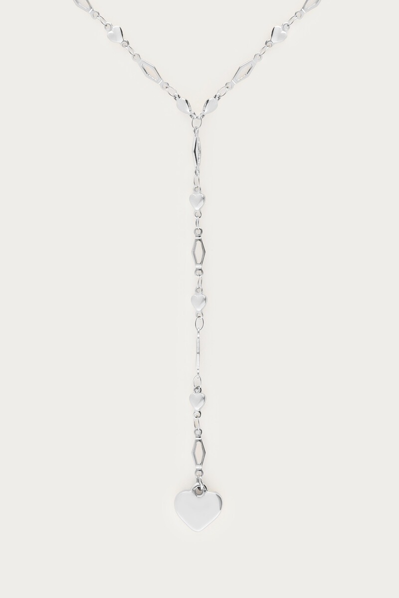 Sunrocks lange y-ketting met hartjes