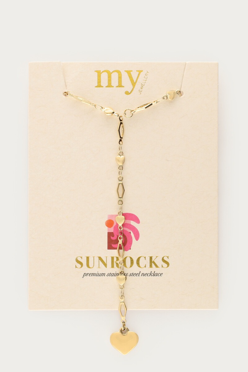 Sunrocks long y-necklace with hearts | My Jewellery