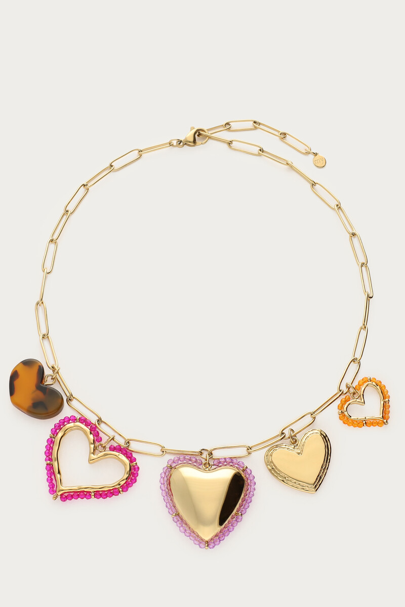 Sunrocks necklace with heart charms | My Jewellery