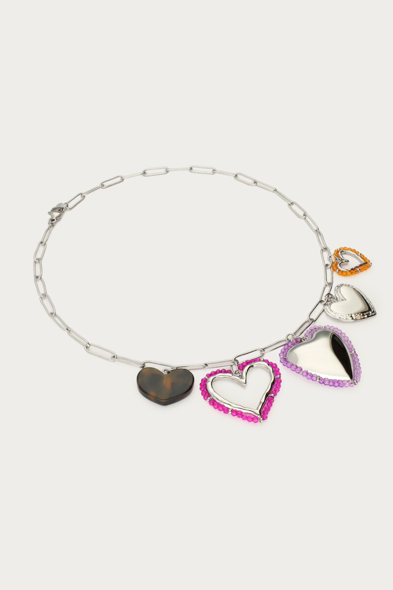 Sunrocks necklace with heart charms | My Jewellery