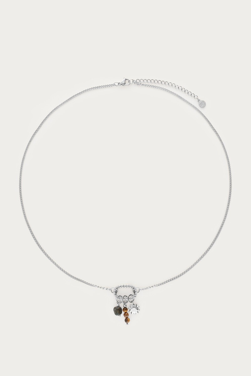 Sunrocks necklace with sun and brown beads | My Jewellery