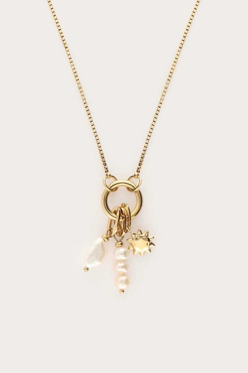 Sunrocks necklace with sun and natural pearl | My Jewellery