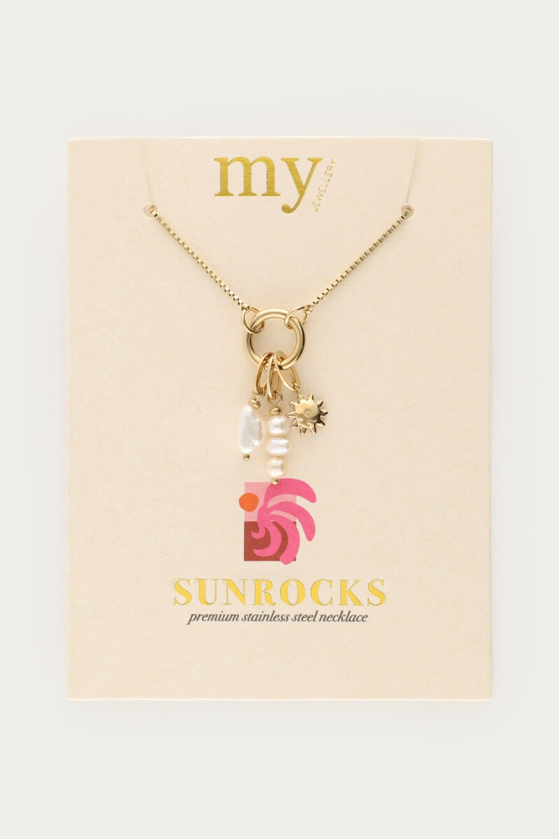 Sunrocks necklace with sun and natural pearl | My Jewellery