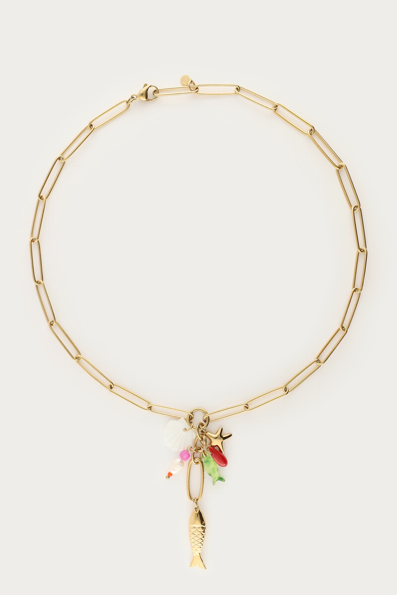 Sunrocks link necklace with ocean charms | My Jewellery