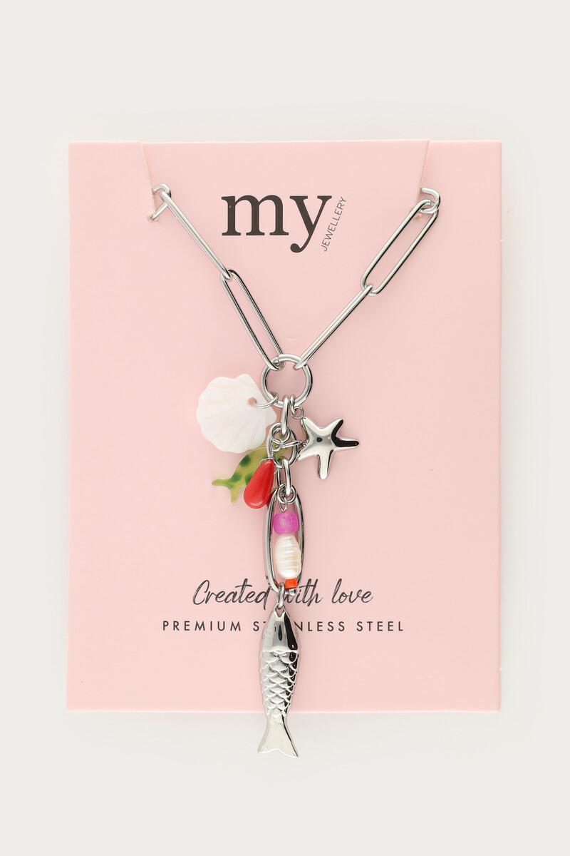 Sunrocks link necklace with ocean charms | My Jewellery