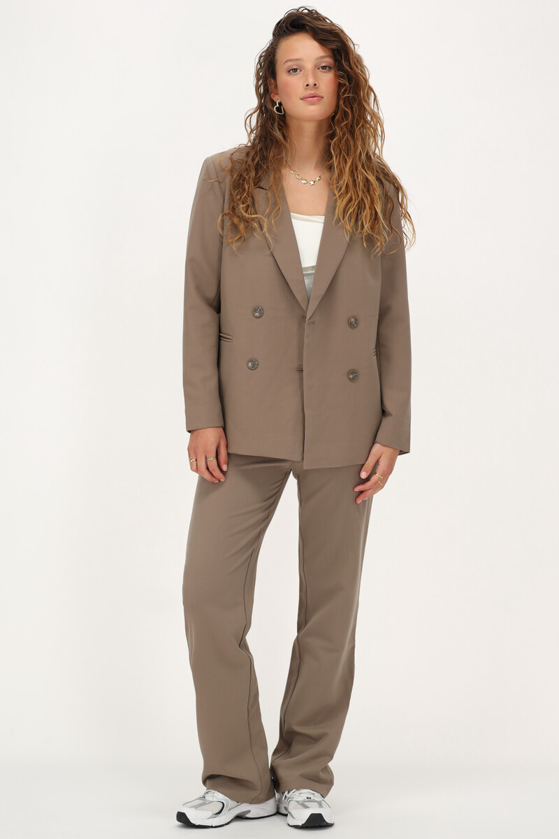 Taupe blazer with double buttons | My Jewellery