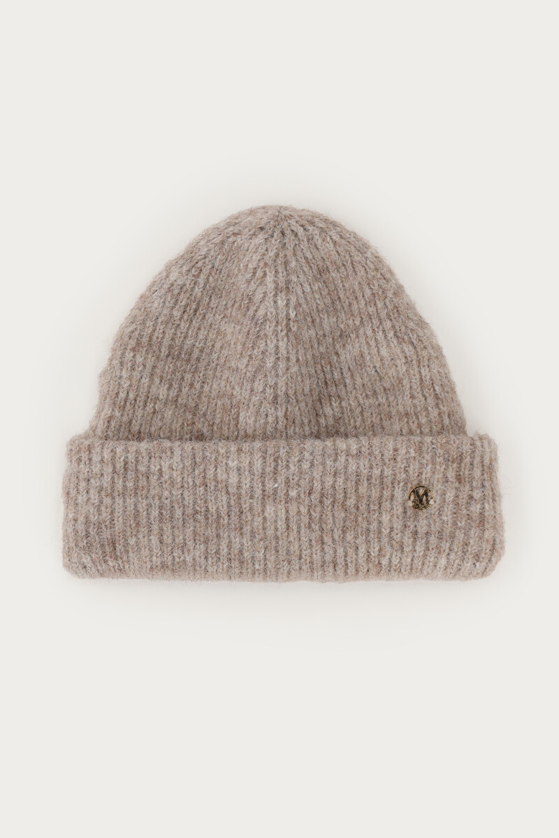 Taupe knit beanie | My Jewellery