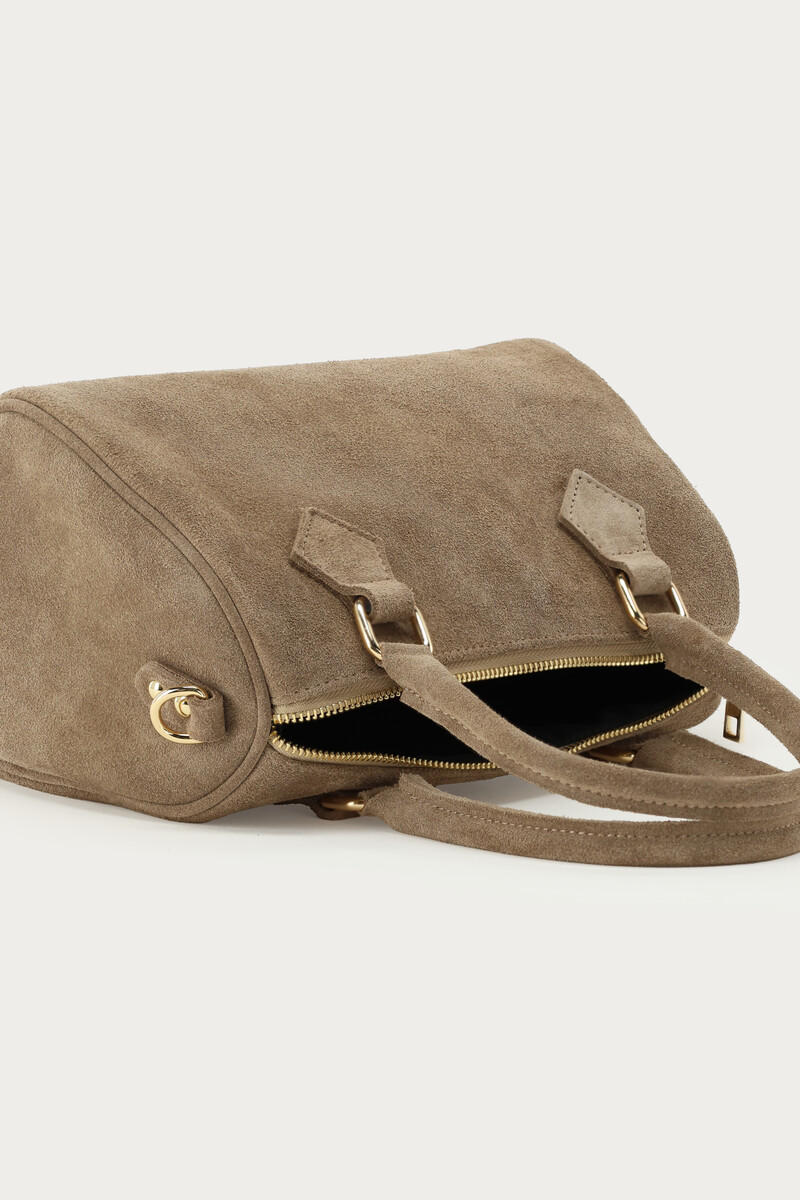 Taupe suede bag | My Jewellery