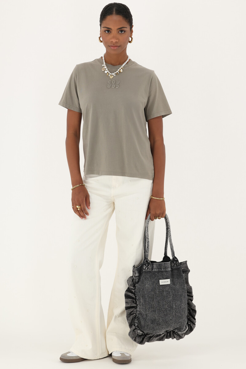 Taupe T-shirt "Cou Cou" | My Jewellery