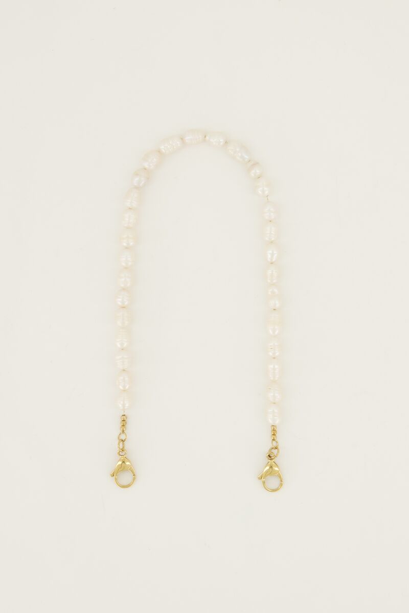 Telefoonkoord met parels kort | My Jewellery