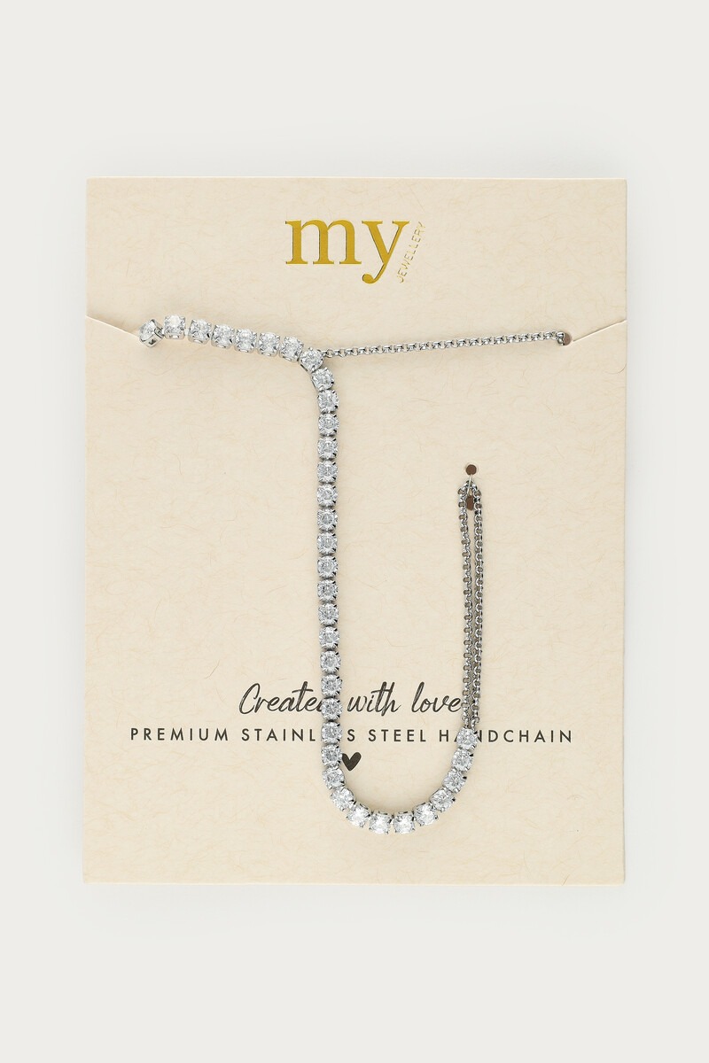 Tennis hand chain with rhinestones | My Jewellery