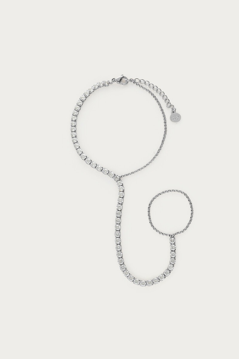 Tennis hand chain with rhinestones | My Jewellery