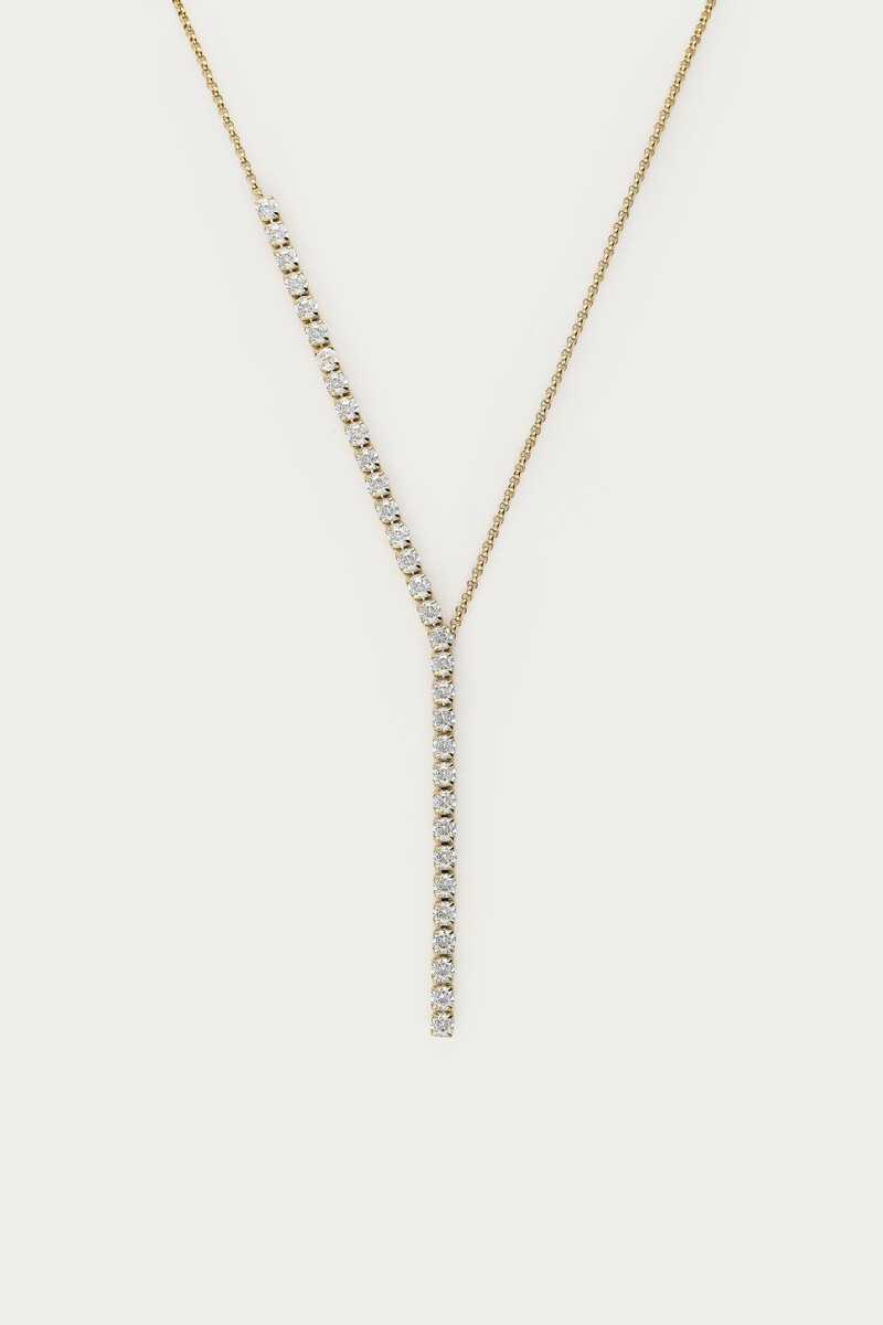 Tennis y-necklace with rhinestones | My Jewellery