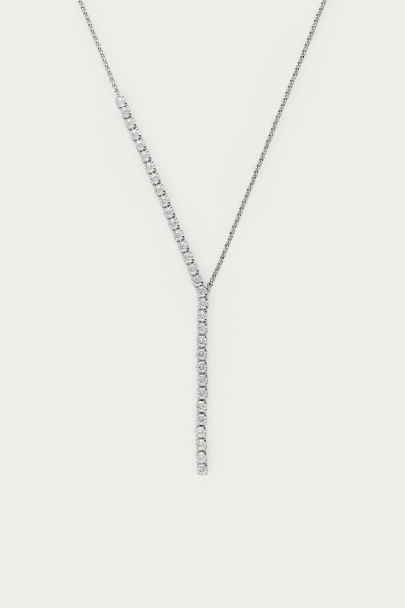 Tennis y-ketting met strass