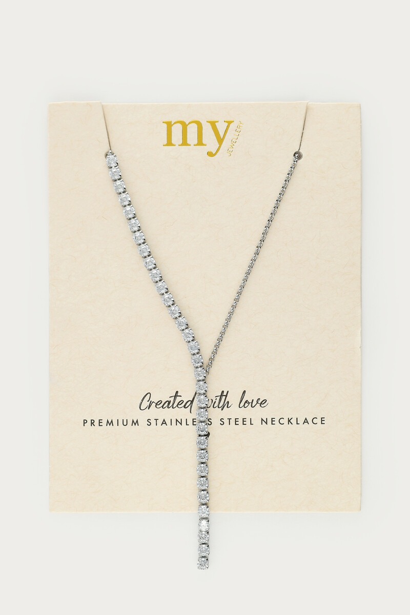 Tennis y-necklace with rhinestones | My Jewellery