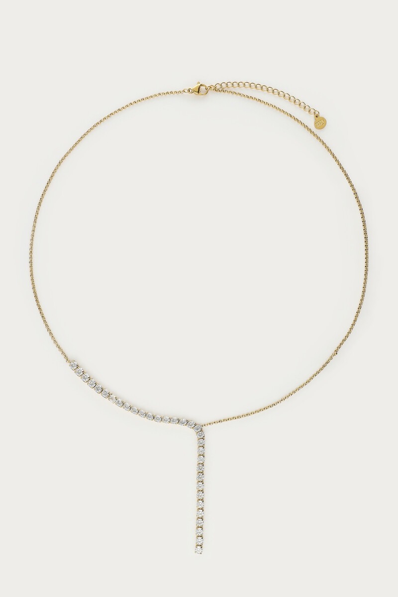Tennis y-necklace with rhinestones | My Jewellery