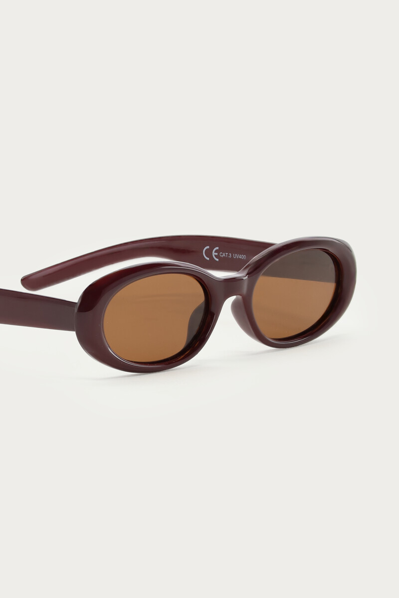 The Jackie burgundy oval sunglasses | My Jewellery
