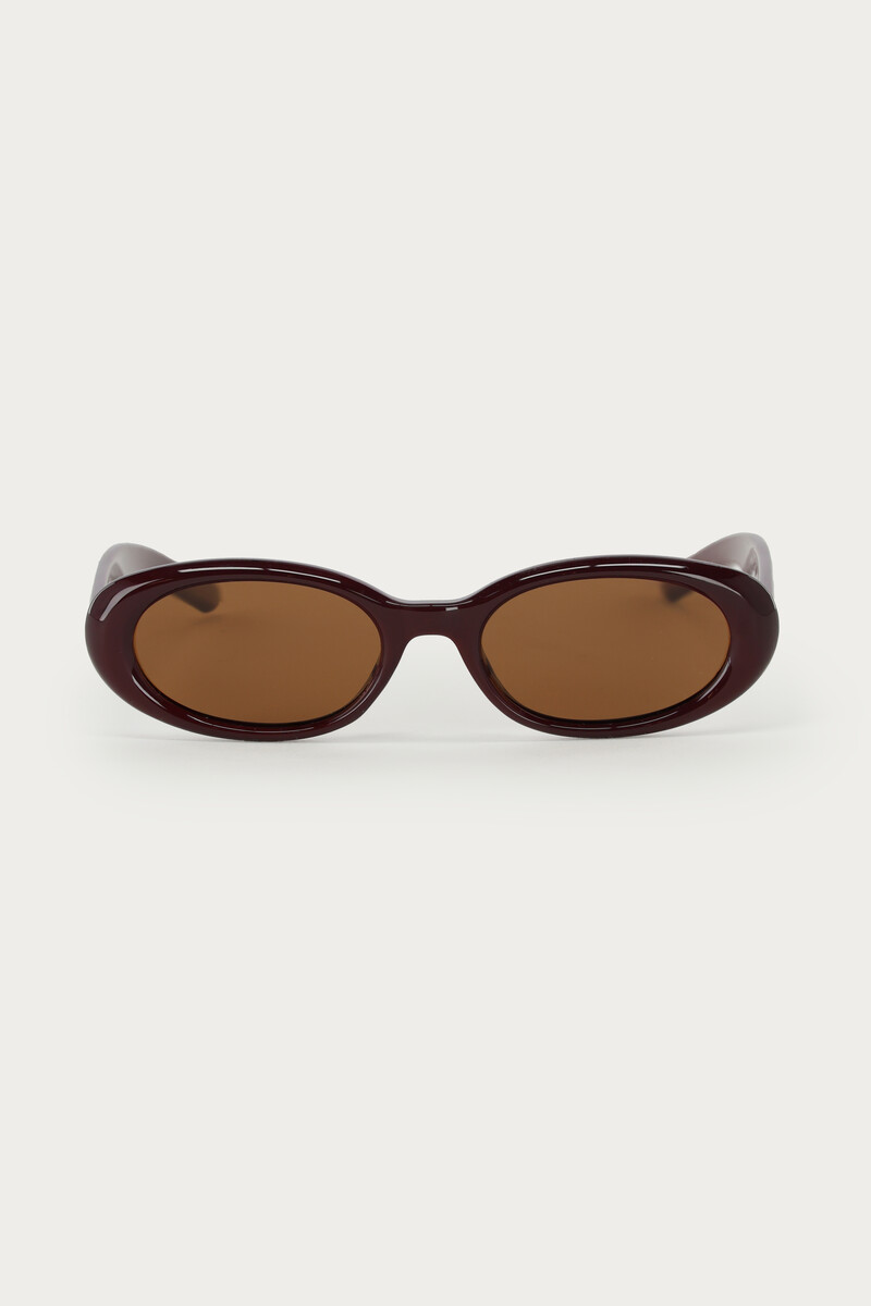 The Jackie burgundy ovale zonnebril