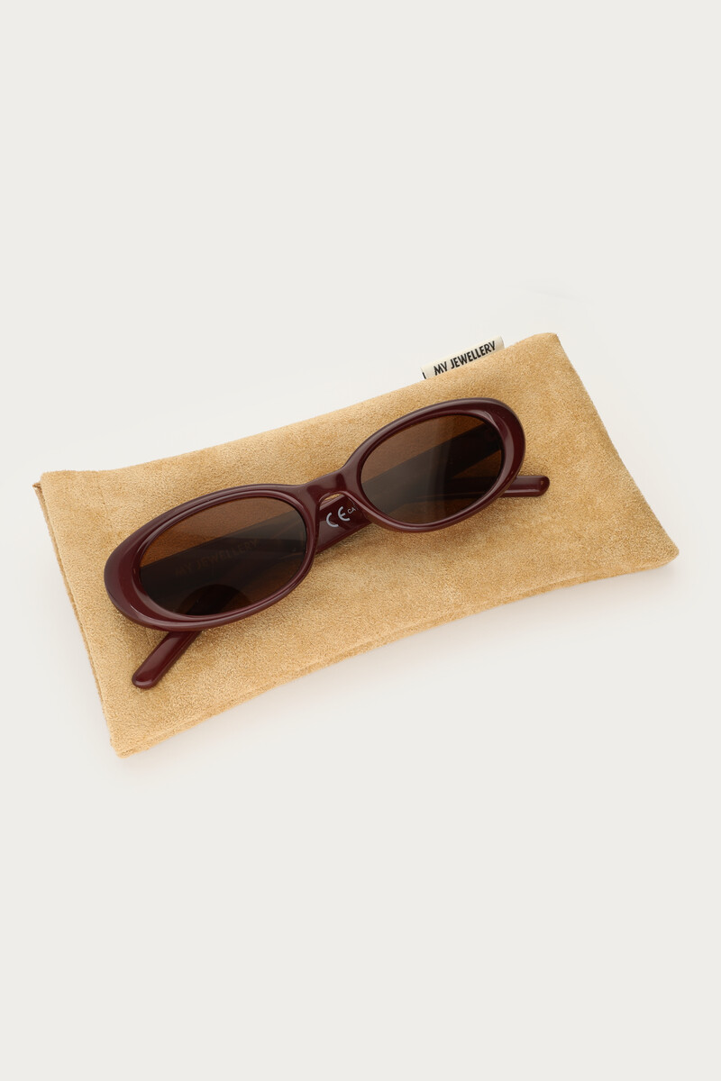 The Jackie burgundy oval sunglasses | My Jewellery