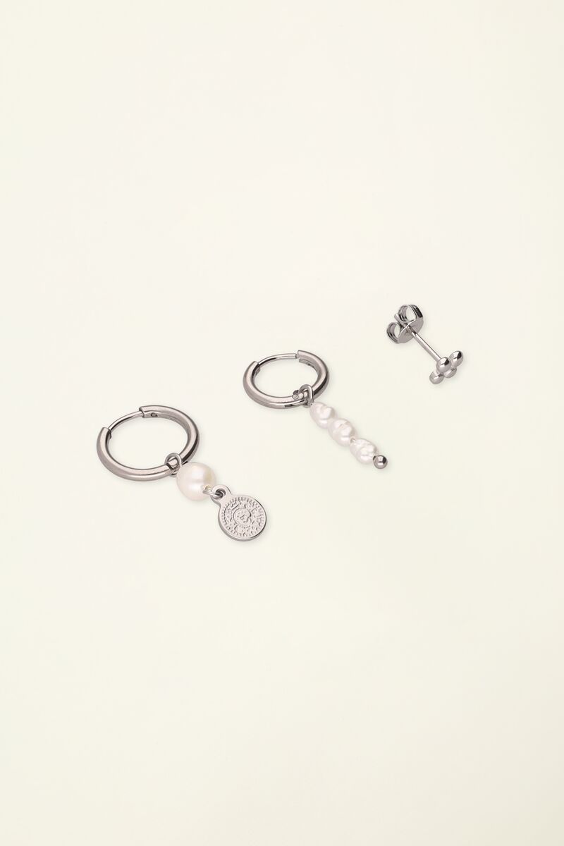 Trio of hoop earrings with pearls | My Jewellery