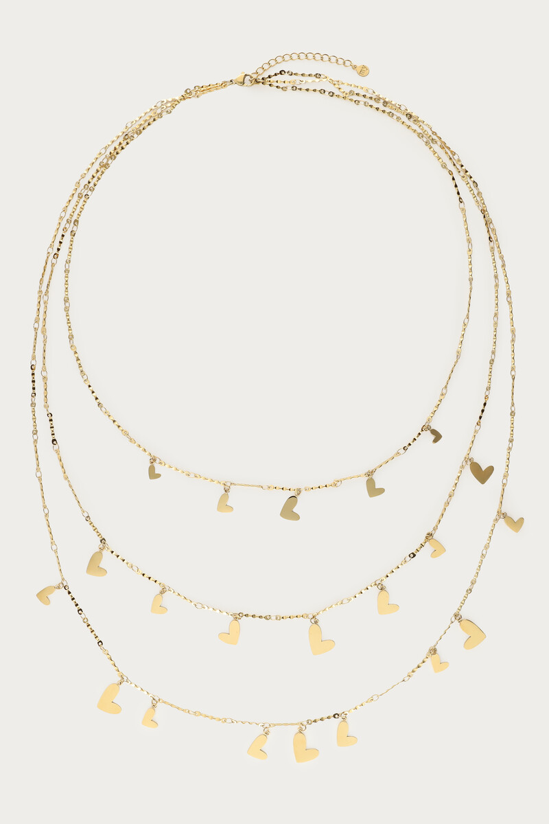 Triple long necklace with hearts | My Jewellery