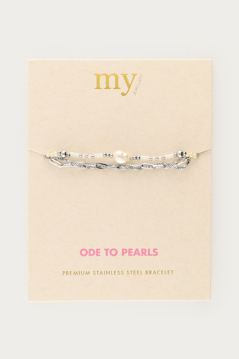Triple bracelet with beads and freshwater pearls | My Jewellery