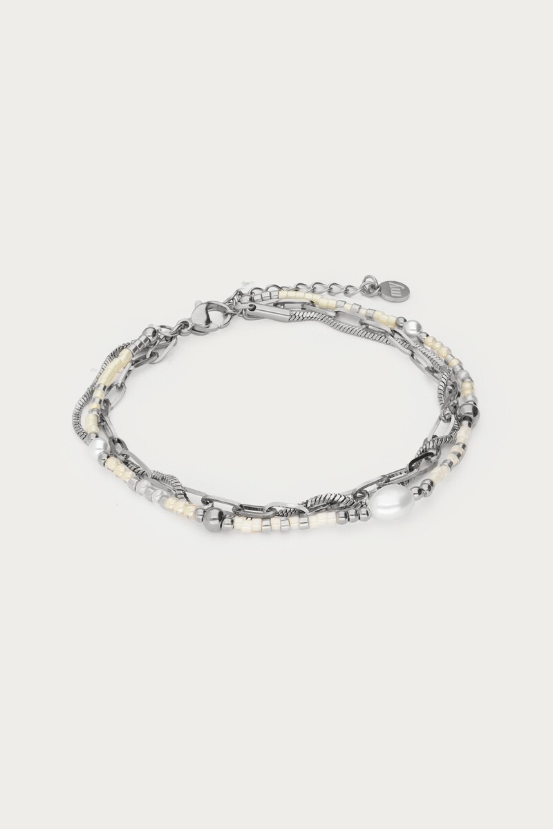 Triple bracelet with beads and freshwater pearls | My Jewellery