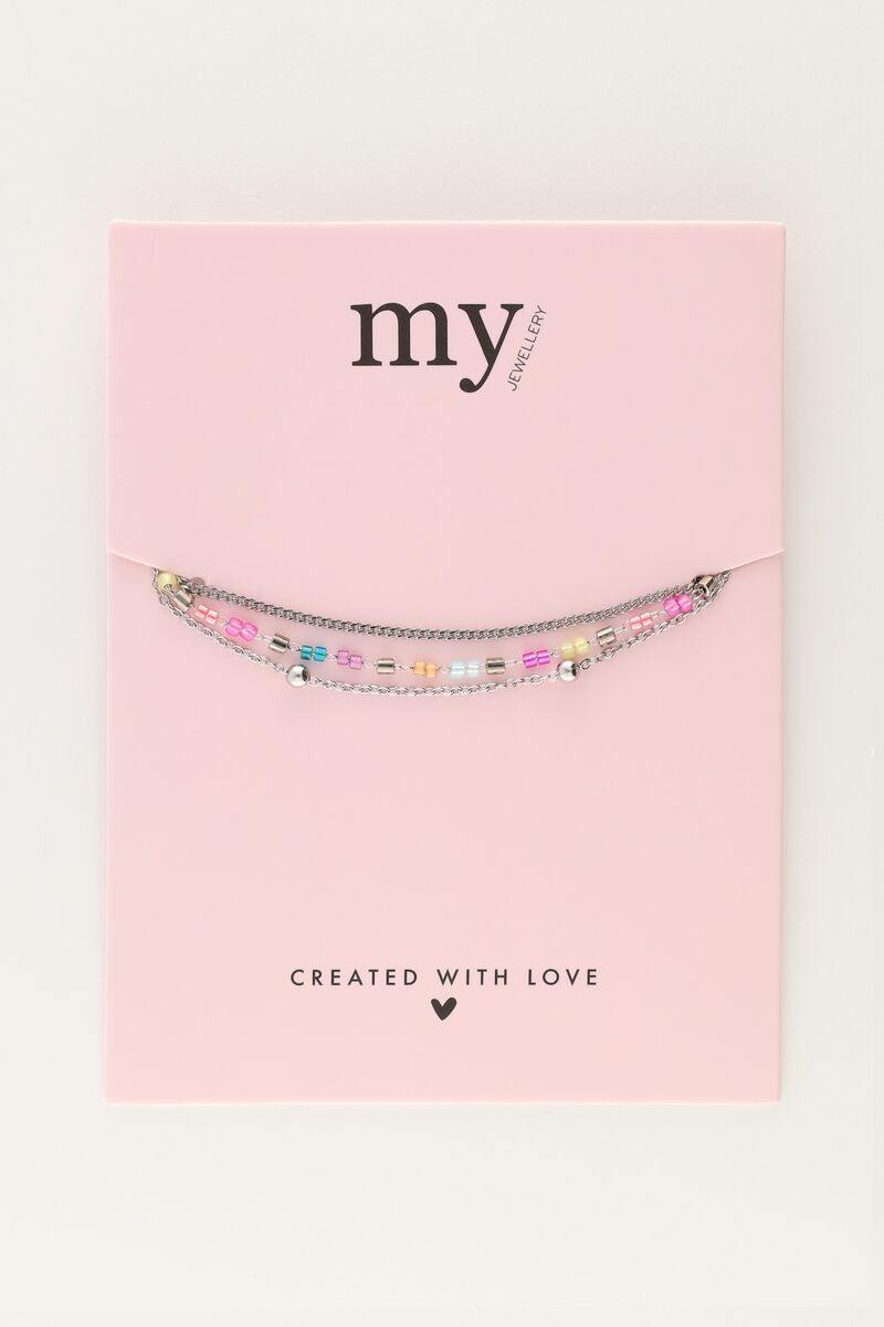 Triple bracelet with multicoloured beads | My Jewellery