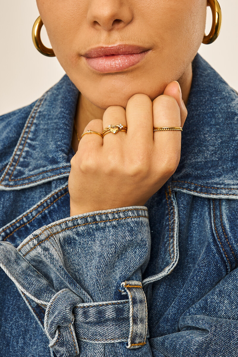 Triple ring love with rhinestones | My Jewellery