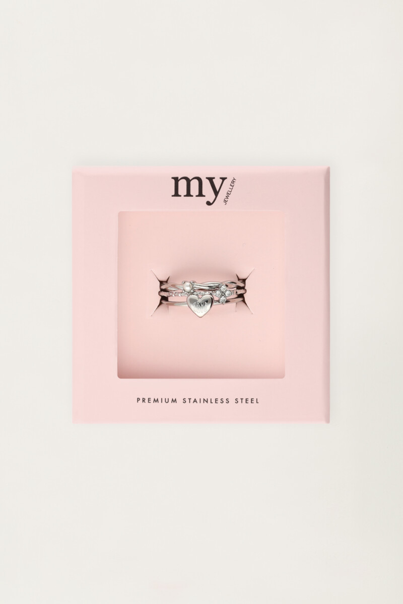Triple ring love with rhinestones | My Jewellery