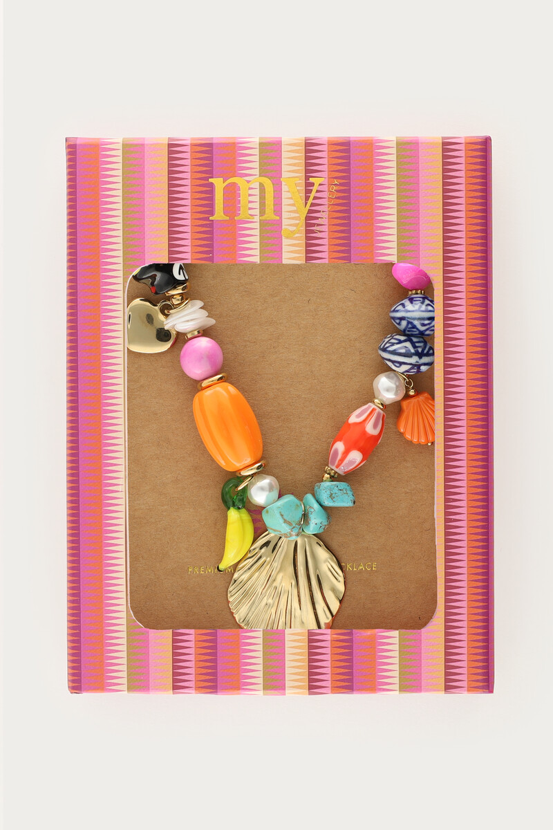 Tropical beaded necklace with toucan | My Jewellery