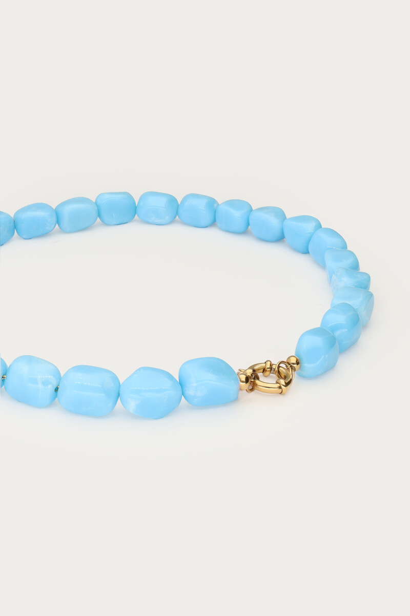 Tropical blue beaded necklace | My Jewellery