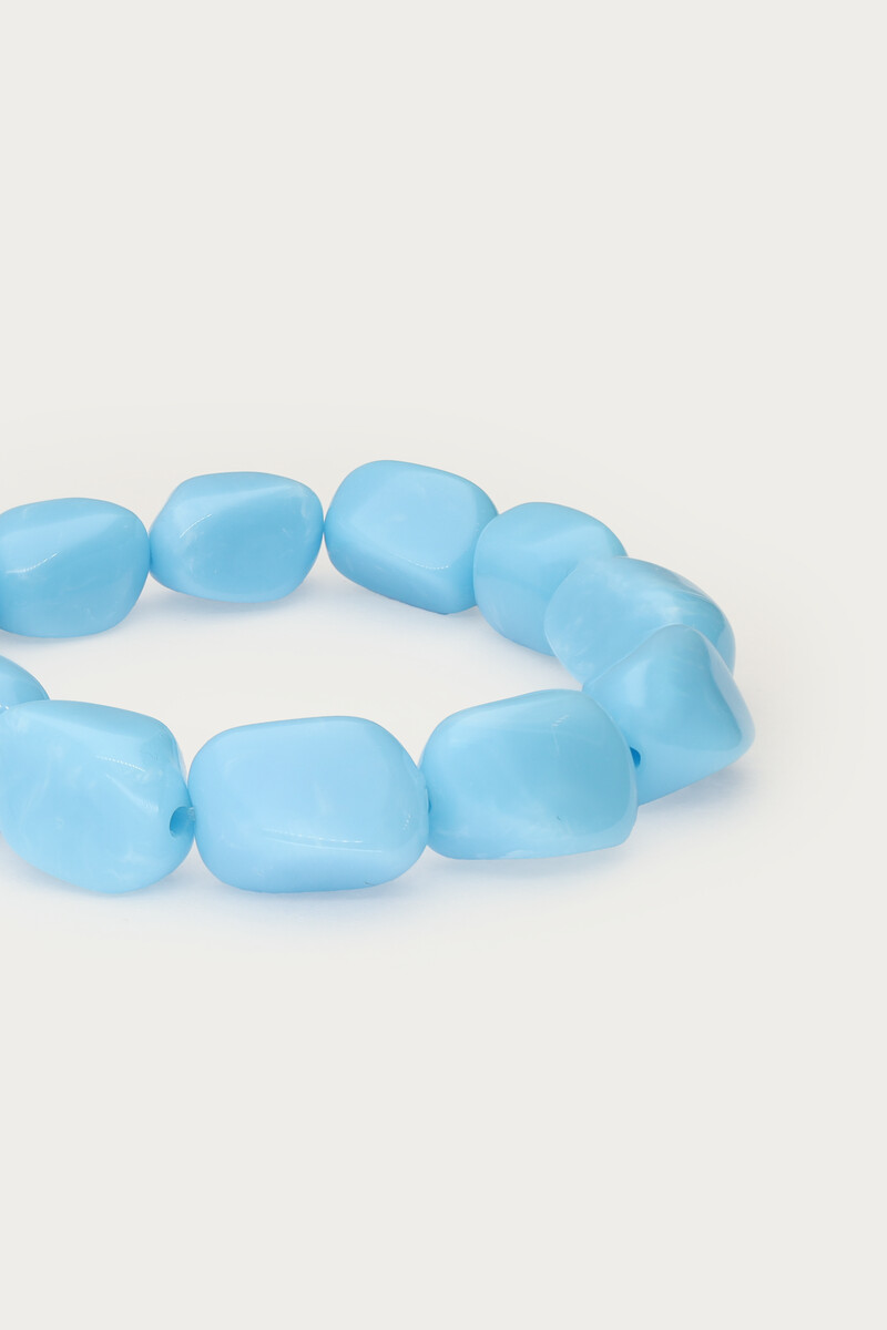 Tropical blue elastic beaded bracelet | My Jewellery