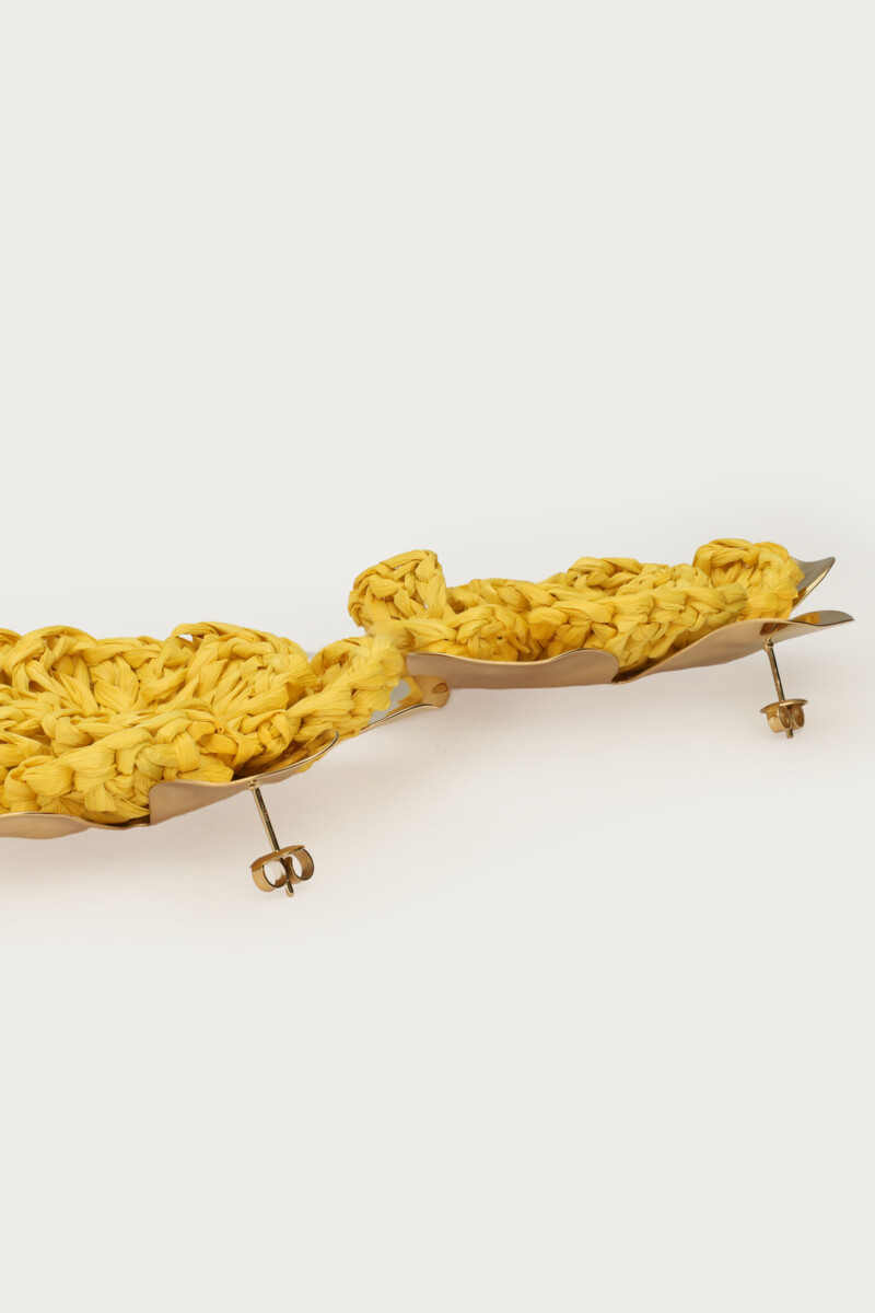 Tropical drop earrings with yellow statement flower | My Jewellery