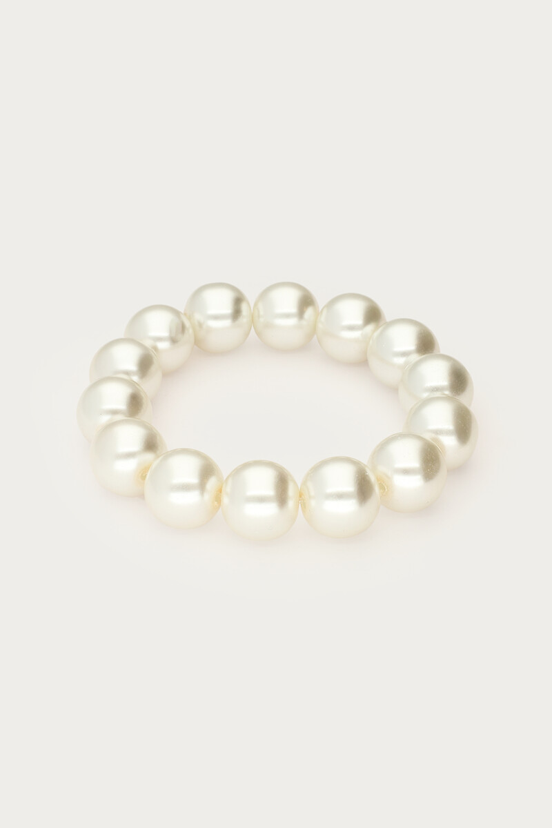 Tropical elastic bracelet with glass pearls | My Jewellery