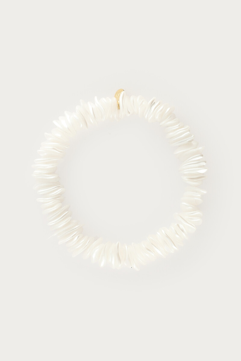 Tropical elastieken armband met schelpen