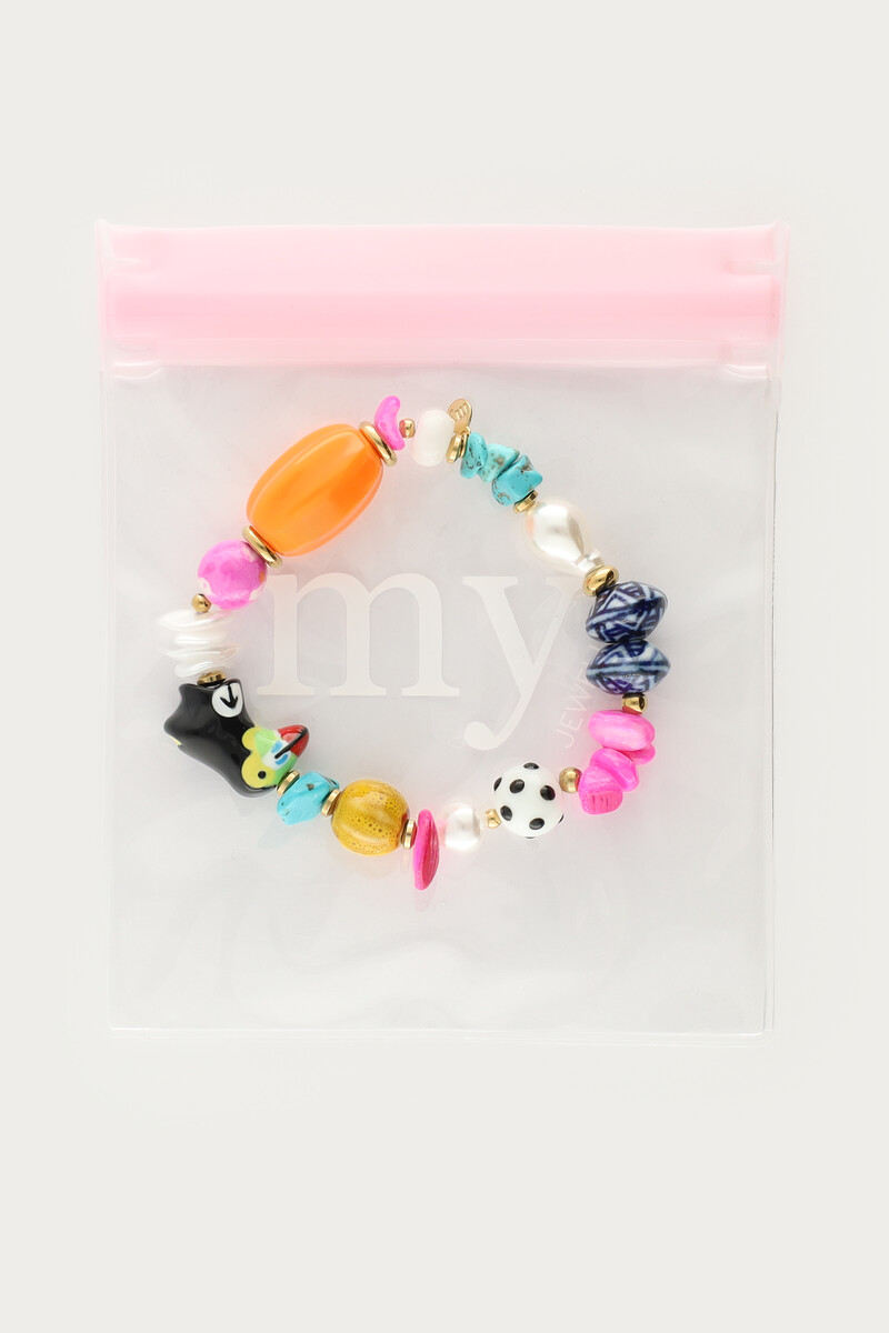 Tropical elastic bracelet with toucan | My Jewellery