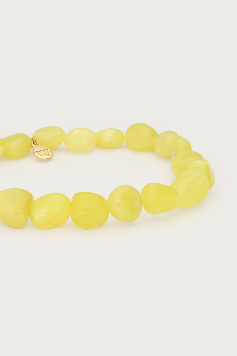 Tropical green elastic beaded bracelet | My Jewellery