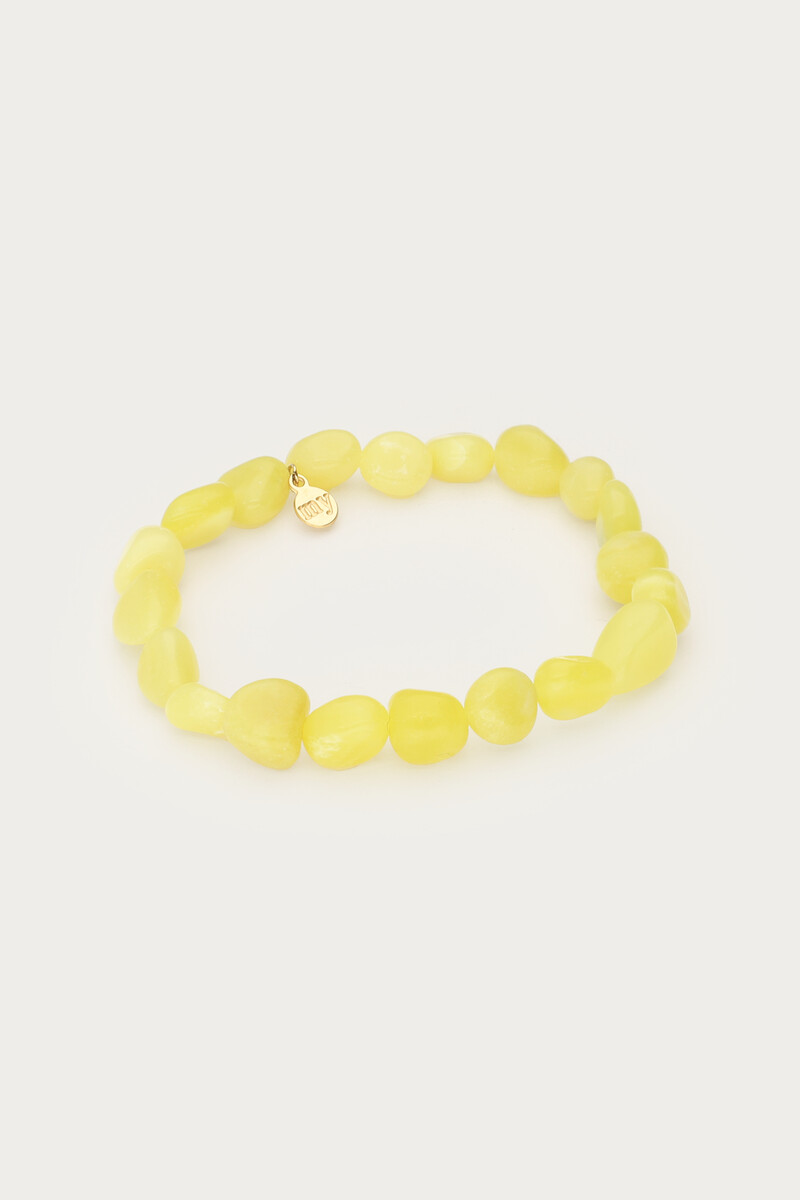 Tropical green elastic beaded bracelet | My Jewellery