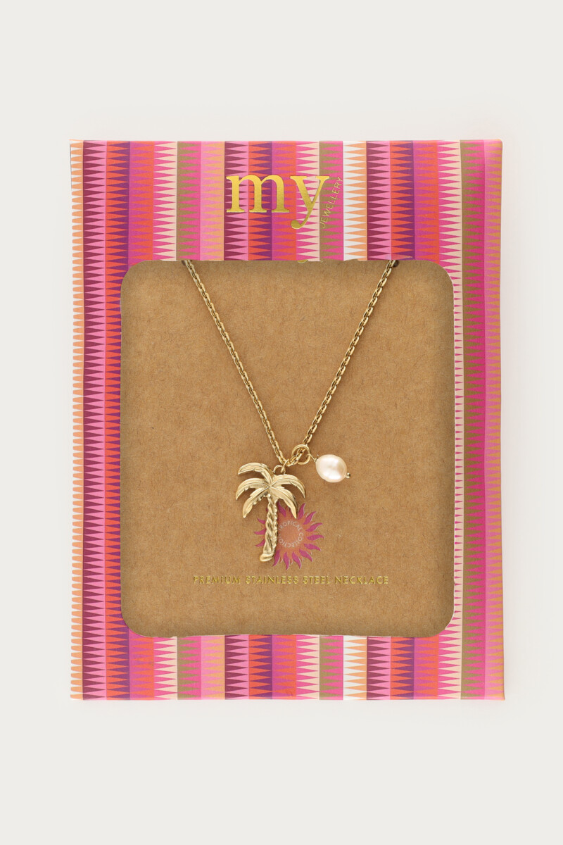 Tropical long necklace with palm tree | My Jewellery