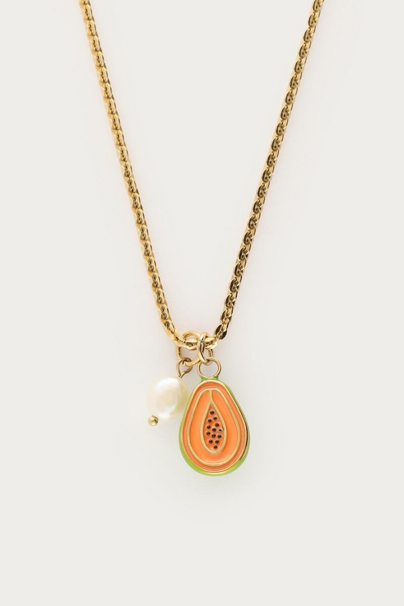 Tropical necklace with papaya | My Jewellery