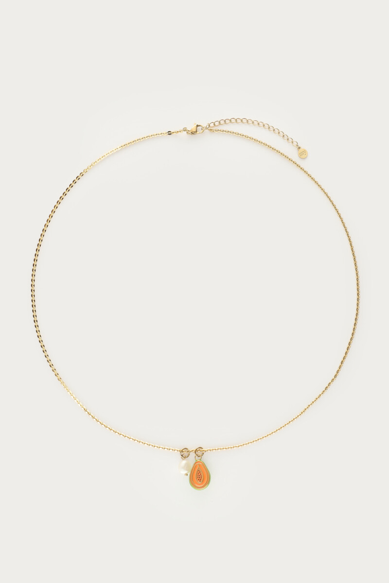 Tropical necklace with papaya | My Jewellery