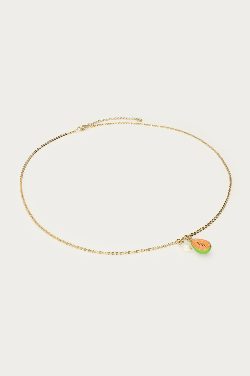 Tropical necklace with papaya | My Jewellery